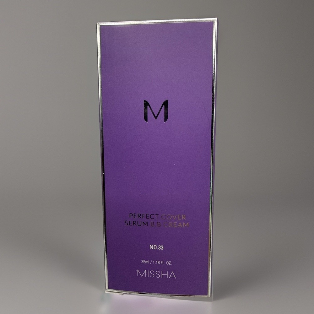 MISSHA M PERFECT COVER SERUM BB CREAM No.33 Tan Warm Undertone NIB Exp 2028